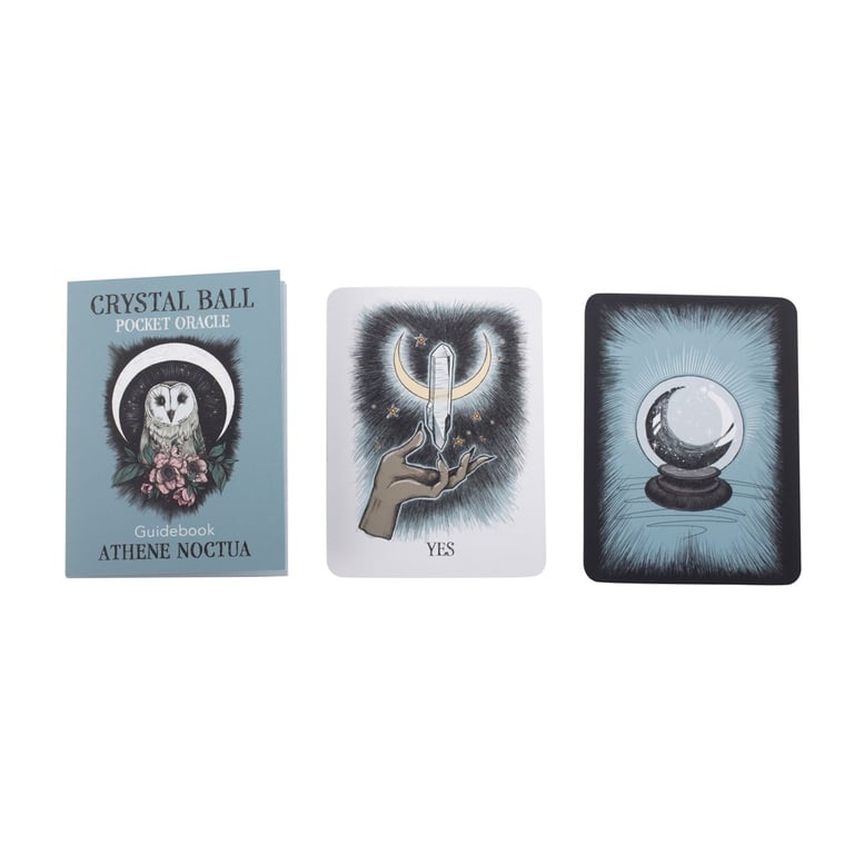 Crystal Ball Pocket Oracle Cards - Travel Size Spiritual Guidance Deck