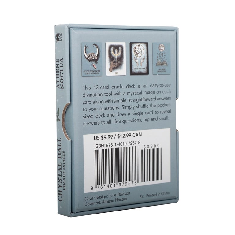 Crystal Ball Pocket Oracle Cards - Travel Size Spiritual Guidance Deck