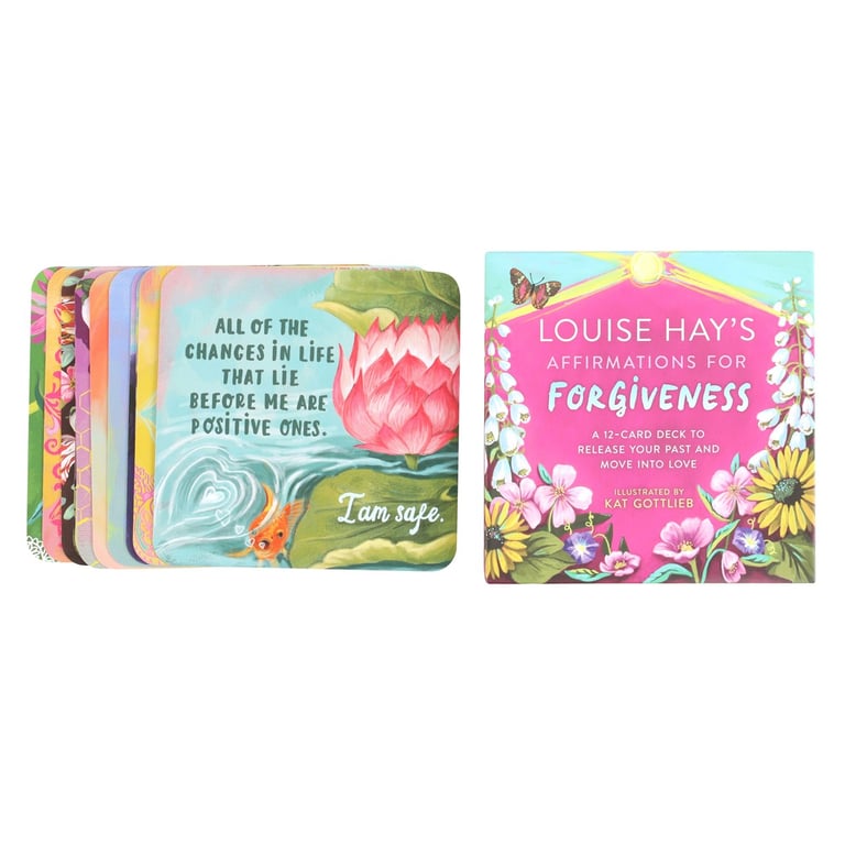 Louise Hay s Forgiveness Tarot Affirmation Cards - 12-Card Deck & Instructional Brochure for Emotional Healing and Positive Growth