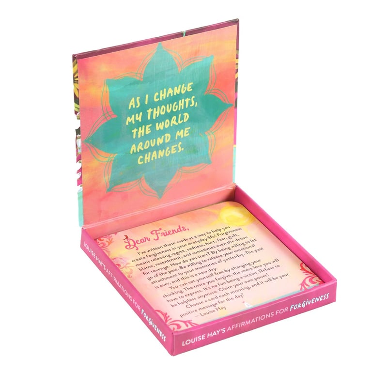 Louise Hay s Forgiveness Tarot Affirmation Cards - 12-Card Deck & Instructional Brochure for Emotional Healing and Positive Growth