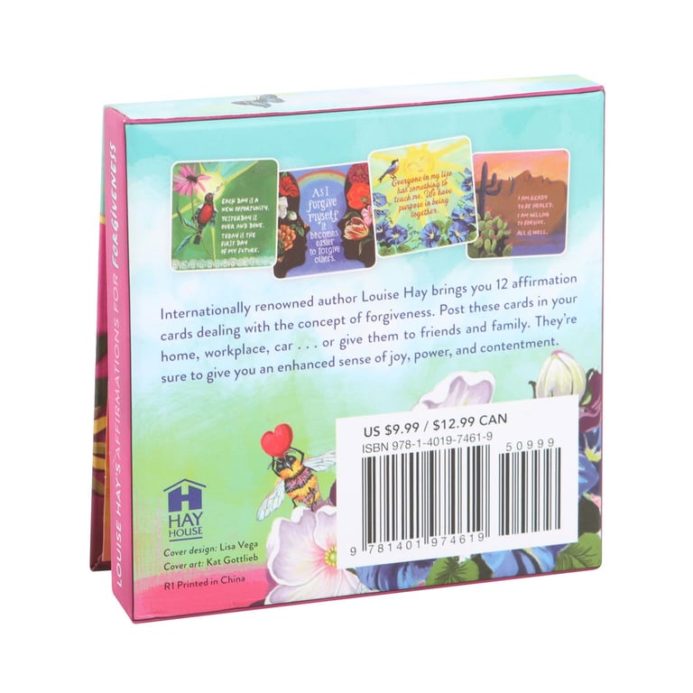 Louise Hay s Forgiveness Tarot Affirmation Cards - 12-Card Deck & Instructional Brochure for Emotional Healing and Positive Growth