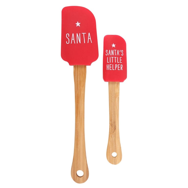 Santa s Helper Silicone Spatula Set - Non-Scratch Mixing Utensils for Festive Cooking
