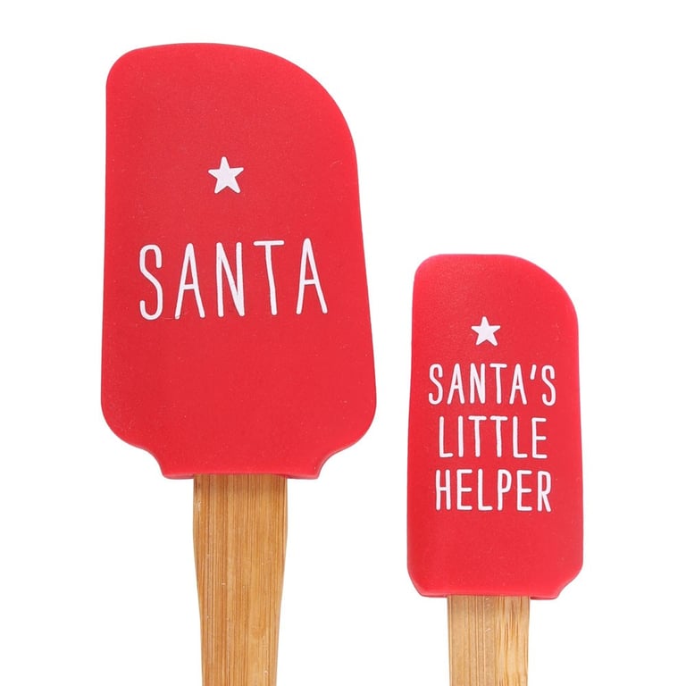 Santa s Helper Silicone Spatula Set - Non-Scratch Mixing Utensils for Festive Cooking