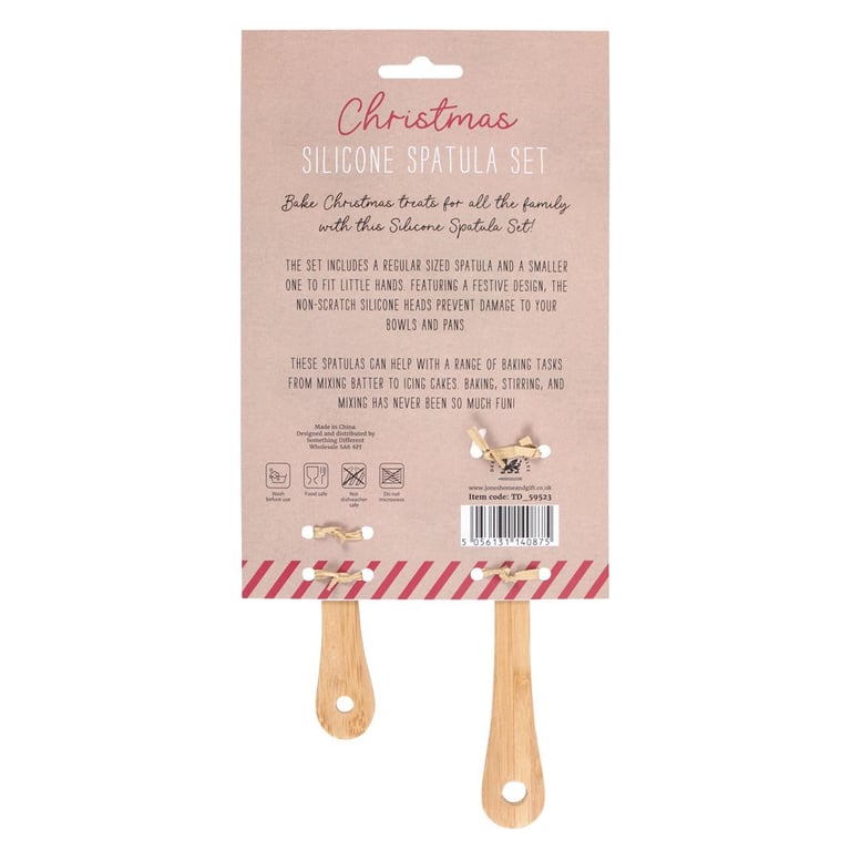 Santa s Helper Silicone Spatula Set - Non-Scratch Mixing Utensils for Festive Cooking