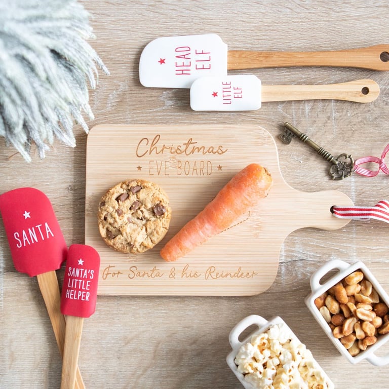 Head Elf Little Elf Silicone Spatula Set - Non-Scratch Kitchen Utensils for Holiday Baking and Cooking
