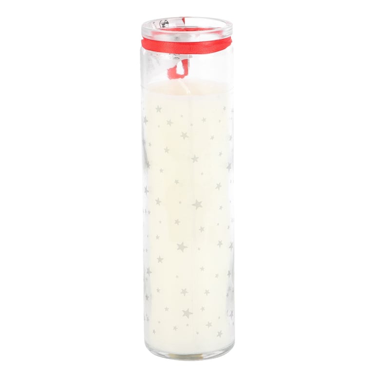 White Vanilla Advent Tube Candle - 24 Day Vegan Paraffin Wax Candle with Delicate Vanilla Scent for Christmas Homeware