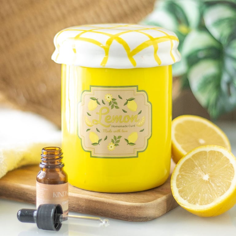 Lemon Curd Oil Burner and Wax Warmer - Vintage Jam Jar Fragrance Diffuser