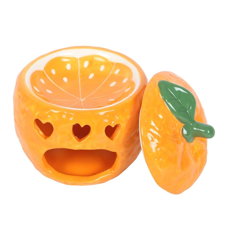 Orange Oil Burner - Citrus Fragrance Diffuser for Kitchen and Living Room Decoration