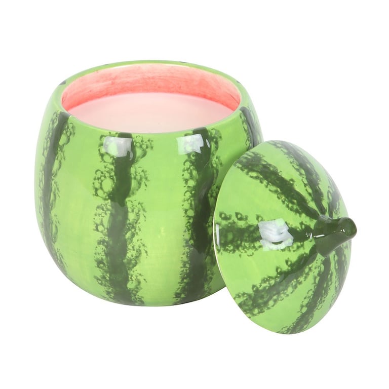 Watermelon Shaped Scented Candle Jar - 16 Hour Burn Time Home Fragrance Decor Item