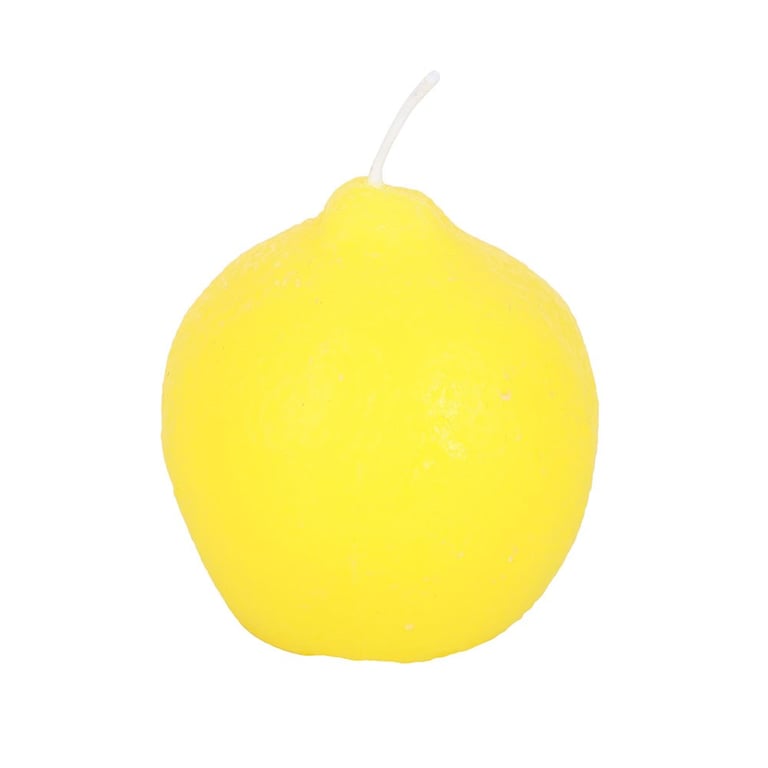 Tutti Frutti Lemon Shaped Unscented Candle Set of 3