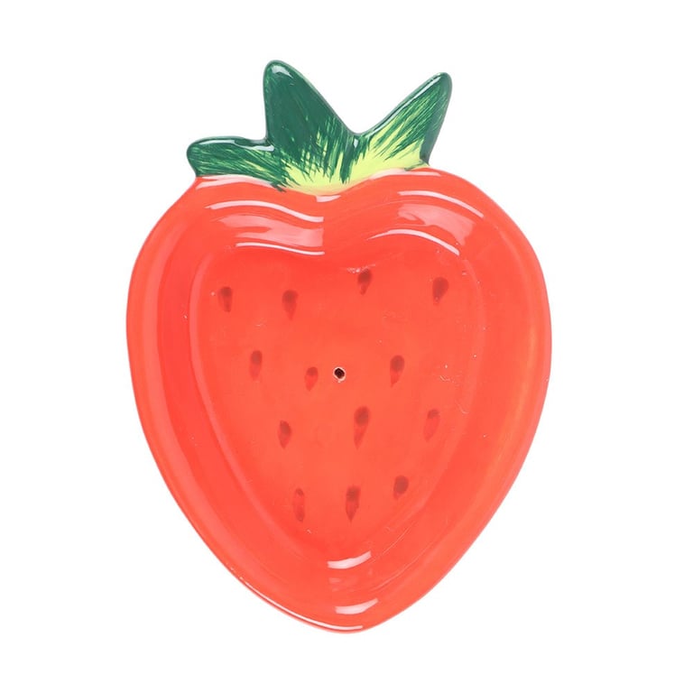 Ceramic Strawberry Incense Stick Holder - Sweet Home Decor