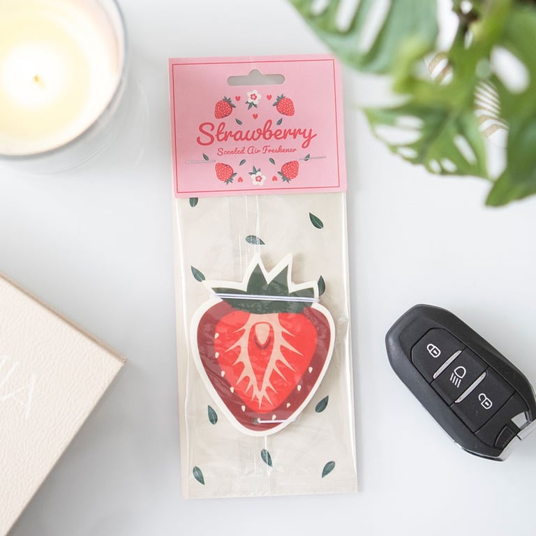 Strawberry Scented Air Freshener - Sweet Fruity Fragrance for Home and Car