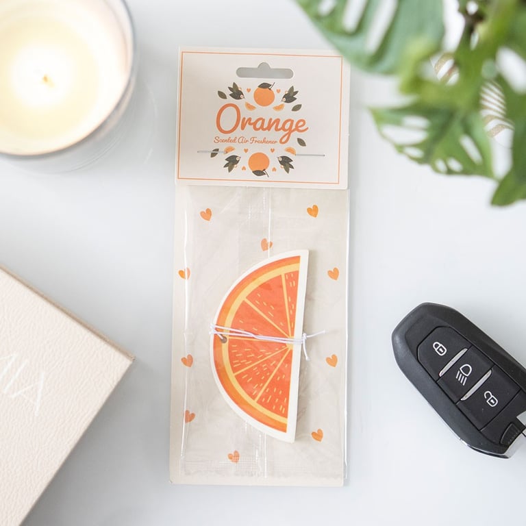 Orange Scented Air Freshener - Refreshing Fruity Aroma for Home or Car Use