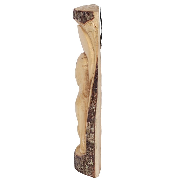 Handcarved 30cm Wolf Wall Plaque - Unique Vertical Home Decoration