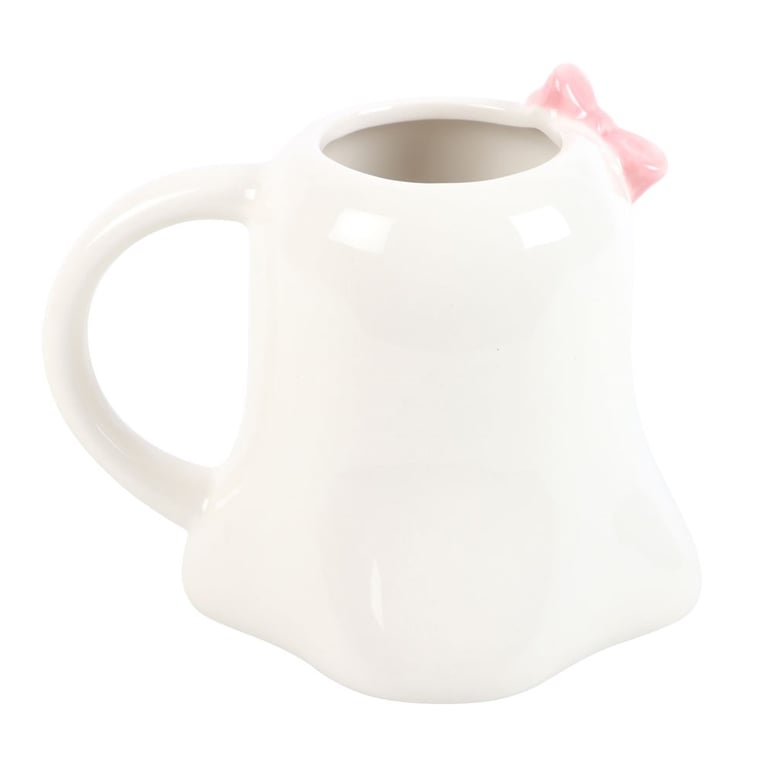 Mrs Boo Ghost Shaped Mug with Quirky Hot Chocolate Design