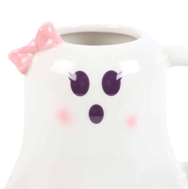 Mrs Boo Ghost Shaped Mug with Quirky Hot Chocolate Design