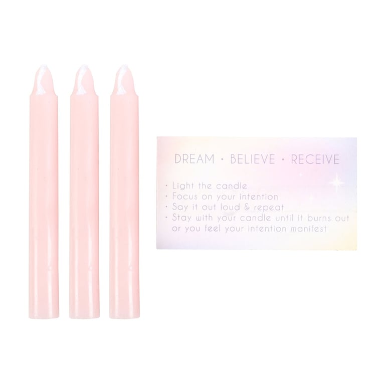 Manifestation Spell Candles Set of 3 - Positive Energy & Intention Rituals