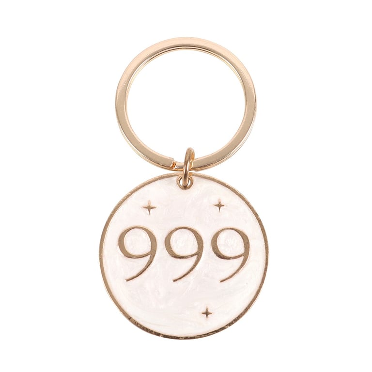 999 Angel Number Keyring - Release and Renewal Spiritual Guidance