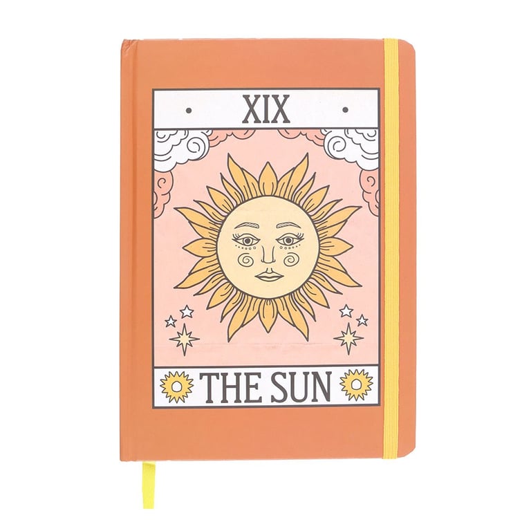 The Sun Vintage Tarot A5 Lined Pages Notebook