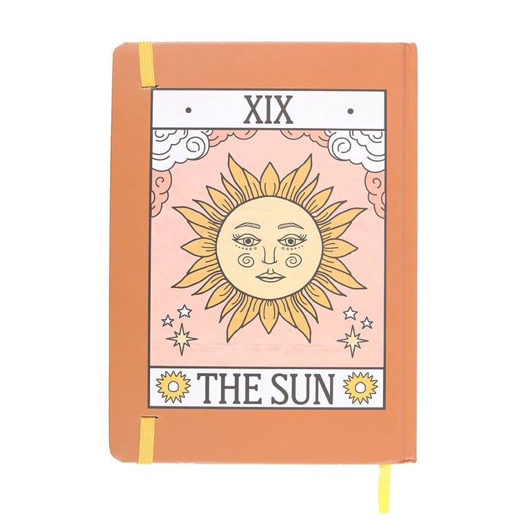 The Sun Vintage Tarot A5 Lined Pages Notebook
