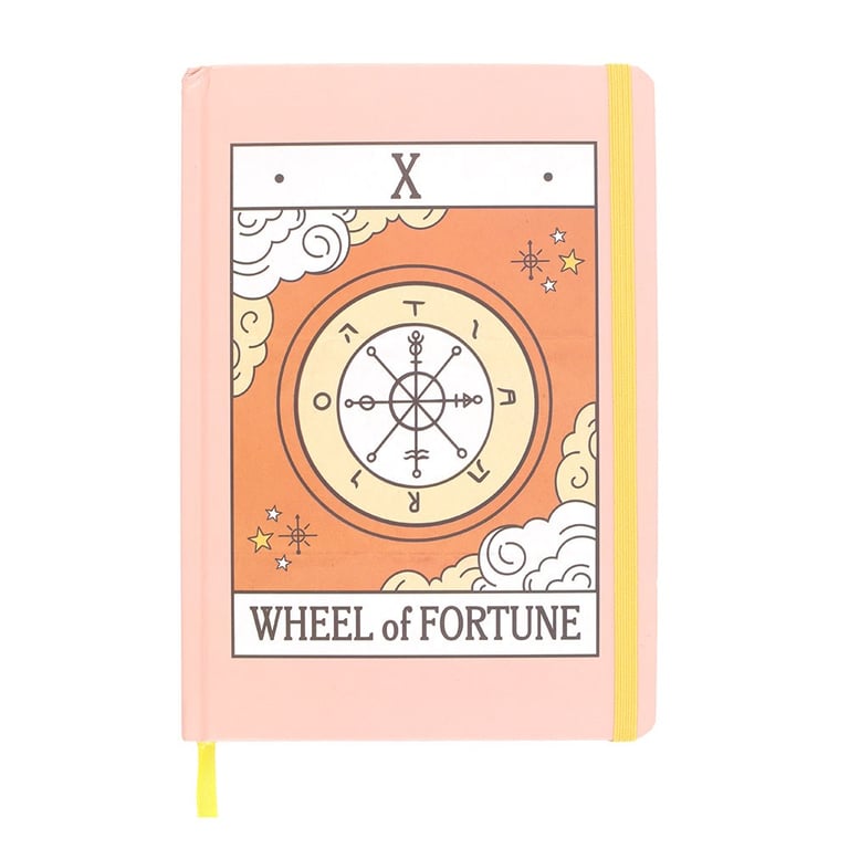 The Wheel of Fortune Vintage Tarot A5 Notebook - 100 Sheets / 200 Lined Pages Journaling and Note Taking Book