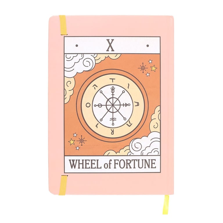 The Wheel of Fortune Vintage Tarot A5 Notebook - 100 Sheets / 200 Lined Pages Journaling and Note Taking Book
