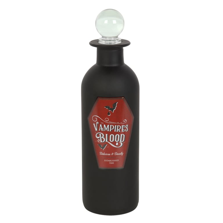 Vampire Blood Decorative Glass Potion Bottle - Gothic Elegance Home Decor
