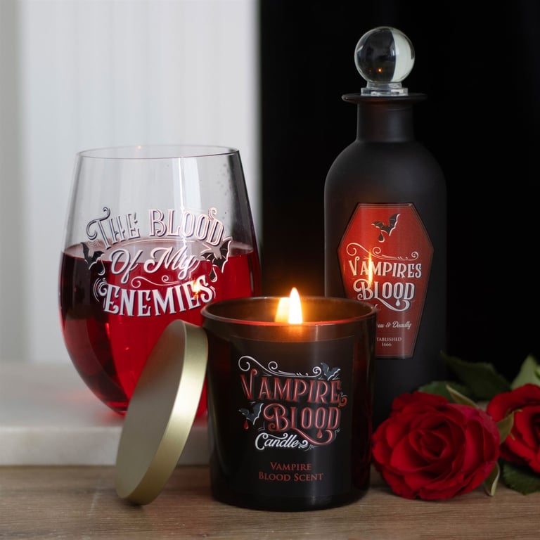 Vampire Blood Decorative Glass Potion Bottle - Gothic Elegance Home Decor