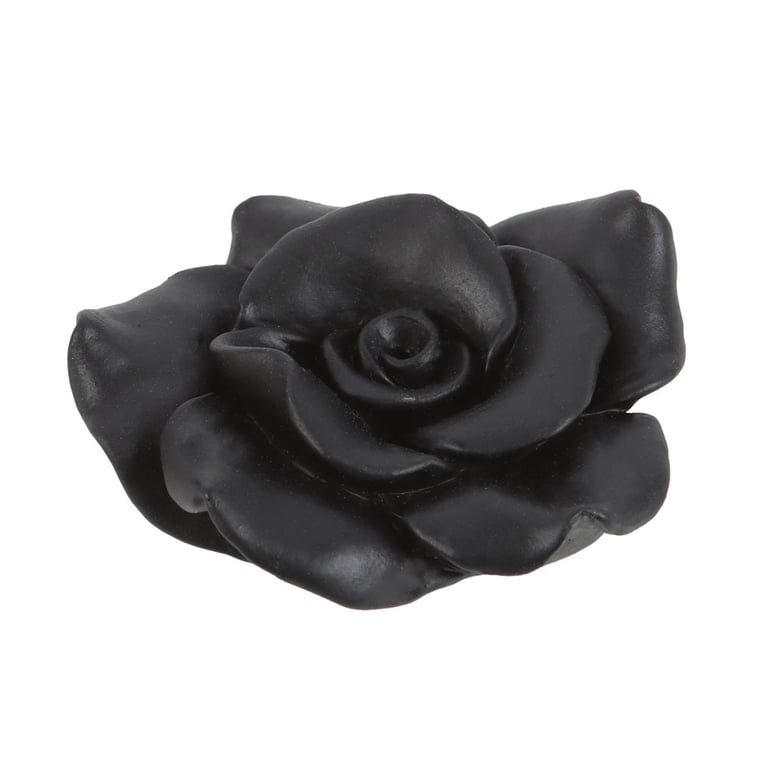 Black Rose Resin Elegant Incense Stick Holder - Home Ritual Decor