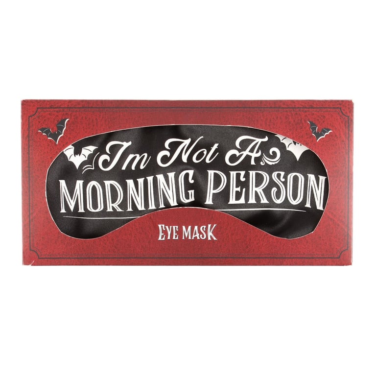 I m Not a Morning Person Satin Sleep Mask - Undisturbed Rest for Travel and Nap Enthusiasts