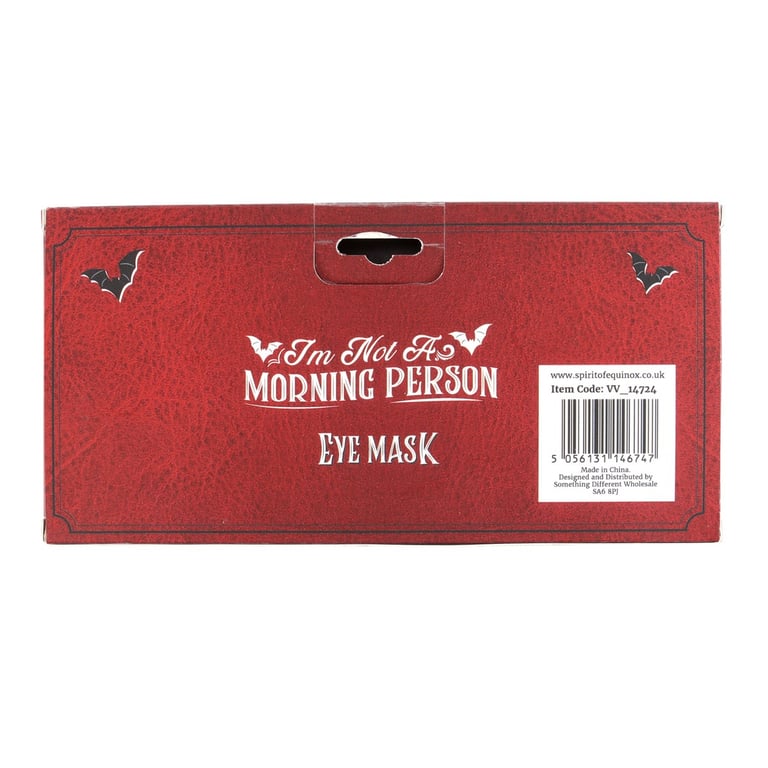 I m Not a Morning Person Satin Sleep Mask - Undisturbed Rest for Travel and Nap Enthusiasts