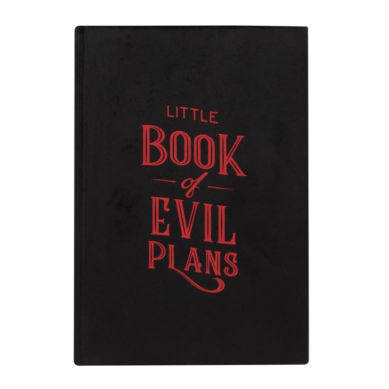 Little Book of Evil Plans - Black Velvet Lined Notebook for Dark Secrets and Villainous Notes