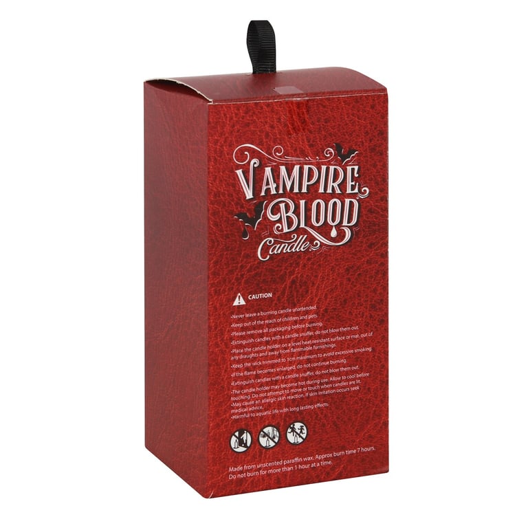 Large Vampire Blood Pillar Candle - Eerie Bleeding Wax Effect, 7 Hour Burn Time
