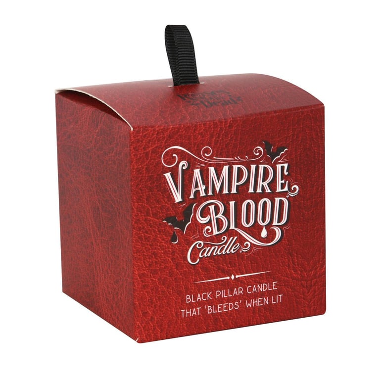 Vampire Blood Pillar Candle - Unique Bleeding Wax Effect, Eerie Mood Lighting, 3 Hour Burn Time