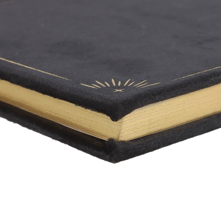 Book of Shadows Journal with Black Obsidian Crystal Pen - Lined Pages & Grounding Properties