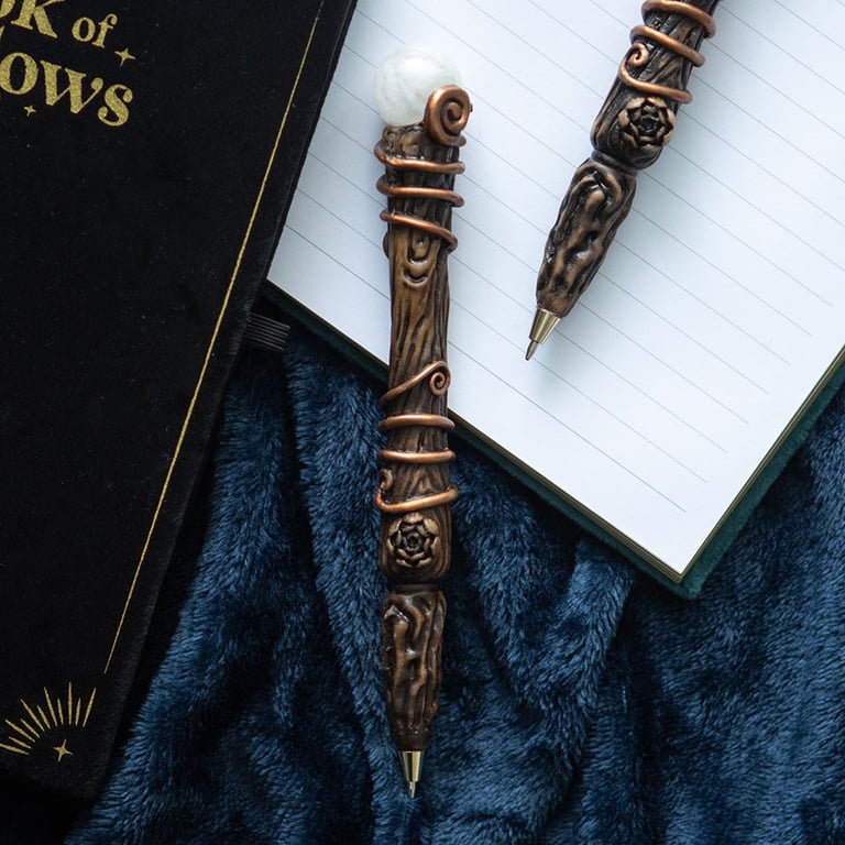 Aura Quartz Crystal Energy Clearing Wand Pen - Enhance Creativity & Positivity