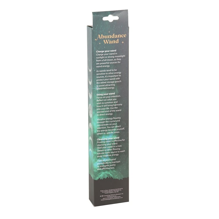 Abundance Green Aventurine Crystal Wand - Attract Prosperity and Success with Intention Setting Magic
