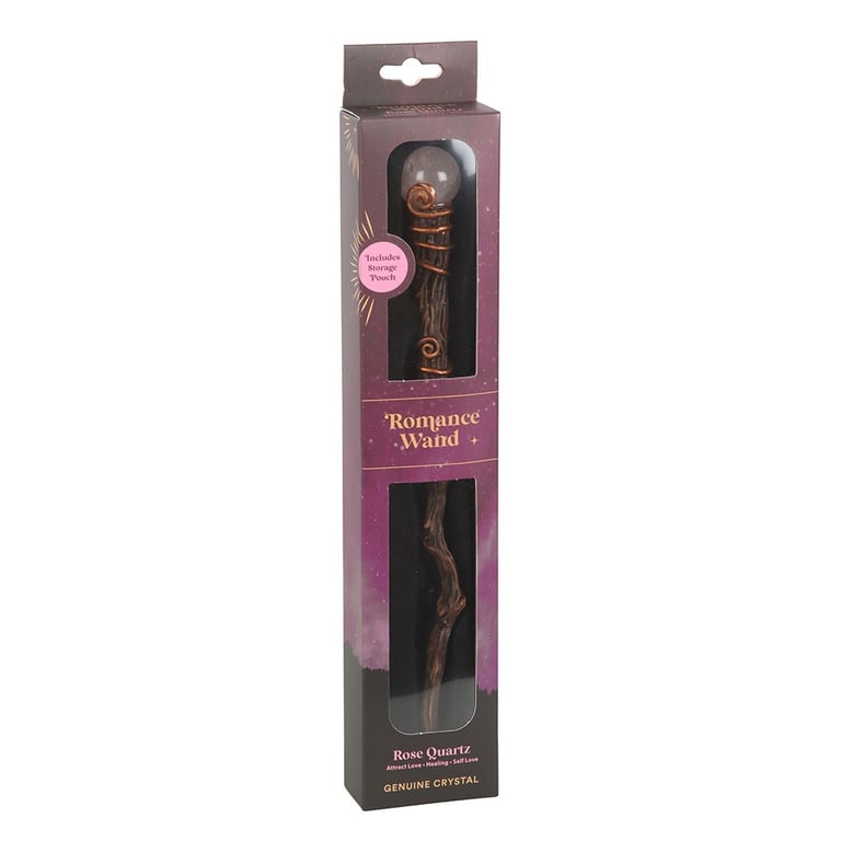 Romance Rose Quartz Crystal Love Wand with Compassion and Self-Love Properties