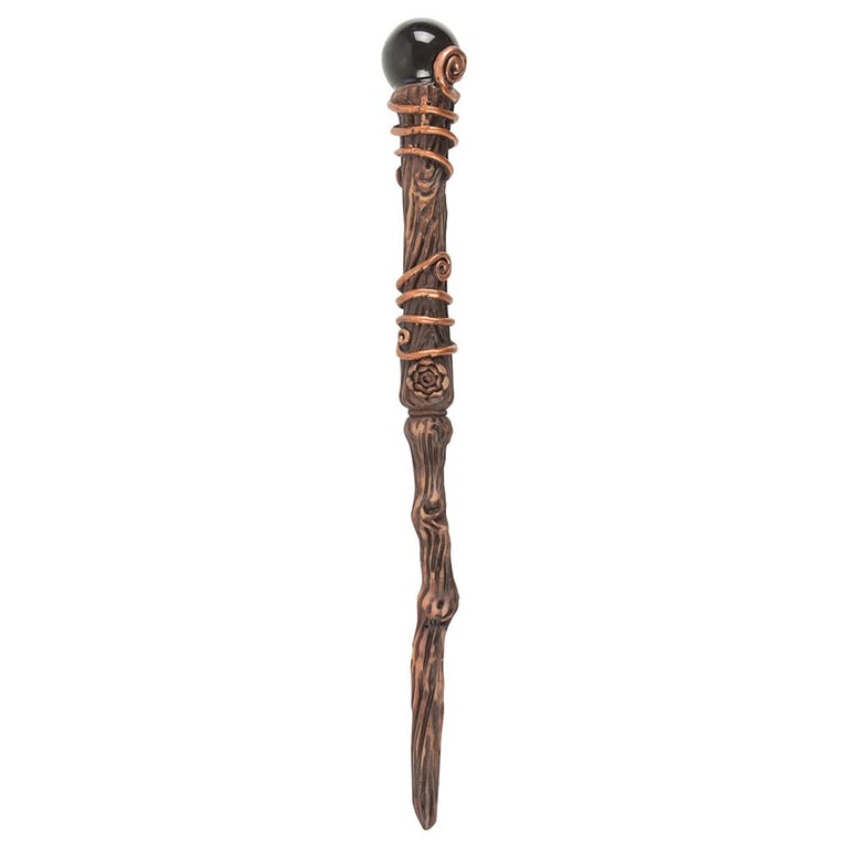 Black Obsidian Crystal Wand with Energy Protection and Grounding Properties