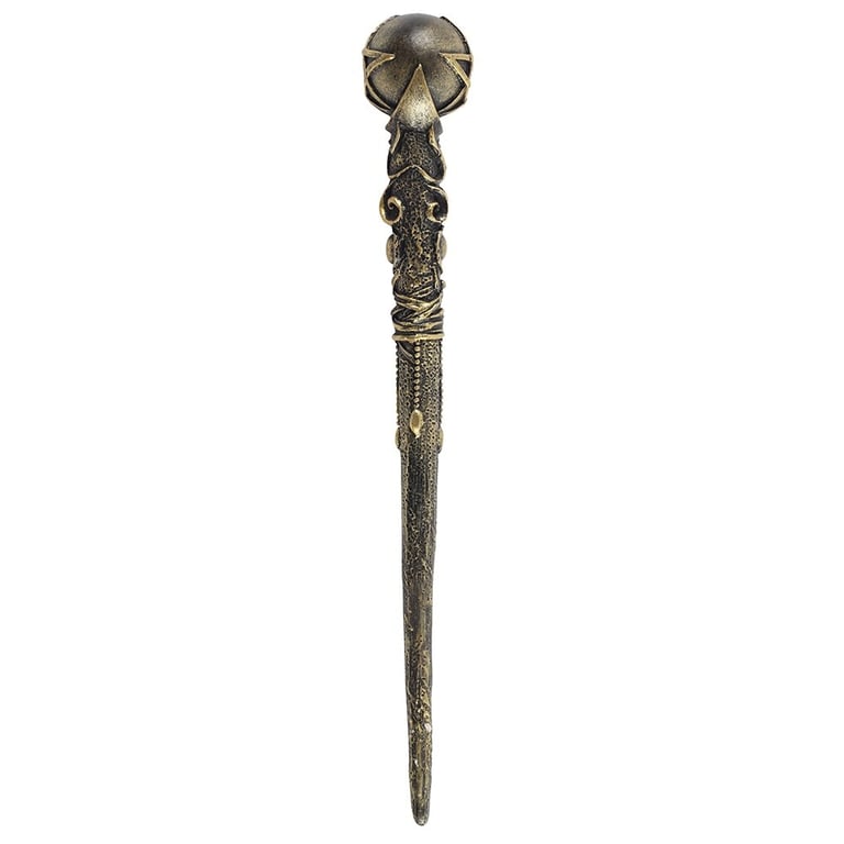 Bronze Pentagram Resin Magic Wand 24cm - Elegant Witchcraft Wand for Wizardry and Spellcasting