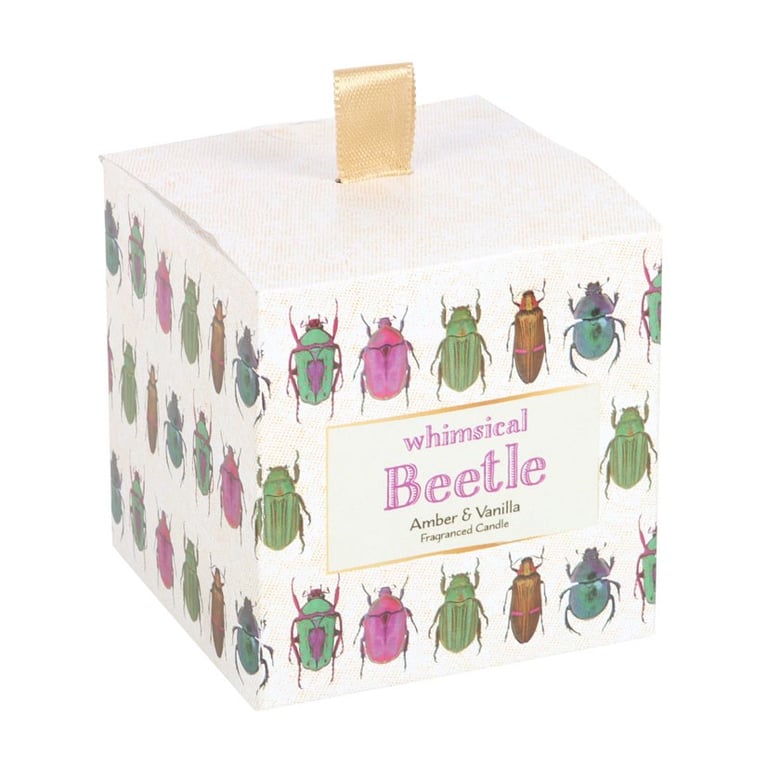 Blue Beetle Candle - Amber Vanilla Fragrance Home Decor Candle with 25 Hour Burn Time