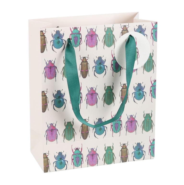 23cm Whimsical Beetle Print Medium Gift Bag