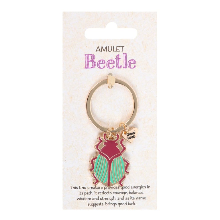 Lucky Gold Beetle Keyring - Good Luck Charm with Premium Gold Metal and Nature-Inspired Design