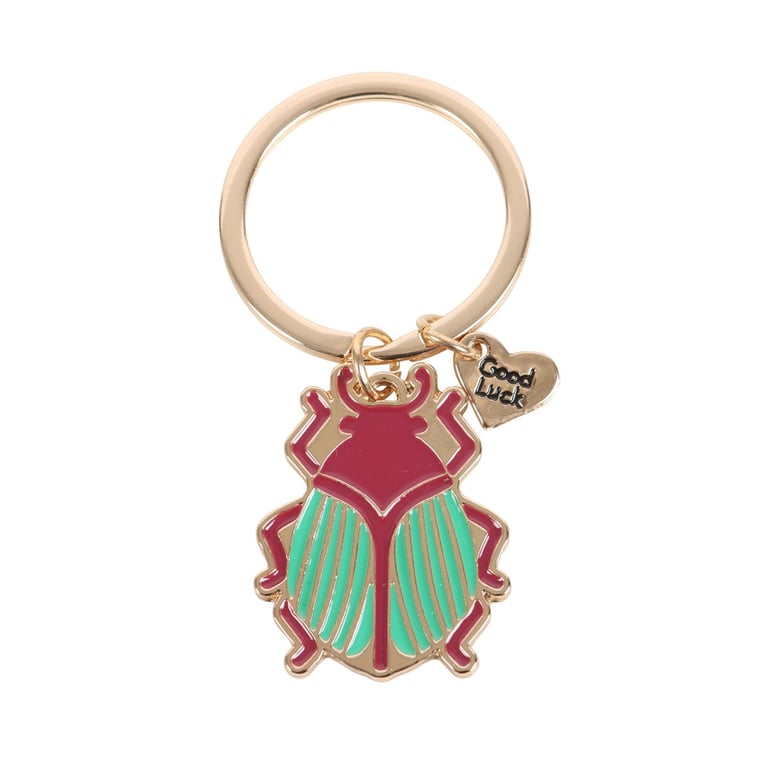 Lucky Gold Beetle Keyring - Good Luck Charm with Premium Gold Metal and Nature-Inspired Design