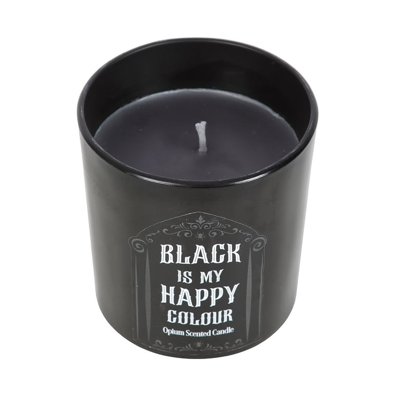 Black is My Happy Colour Opium Vegan Candle - 25hr Burn Time