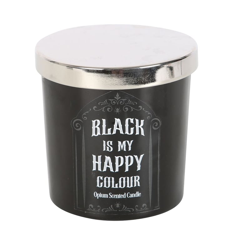 Black is My Happy Colour Opium Vegan Candle - 25hr Burn Time