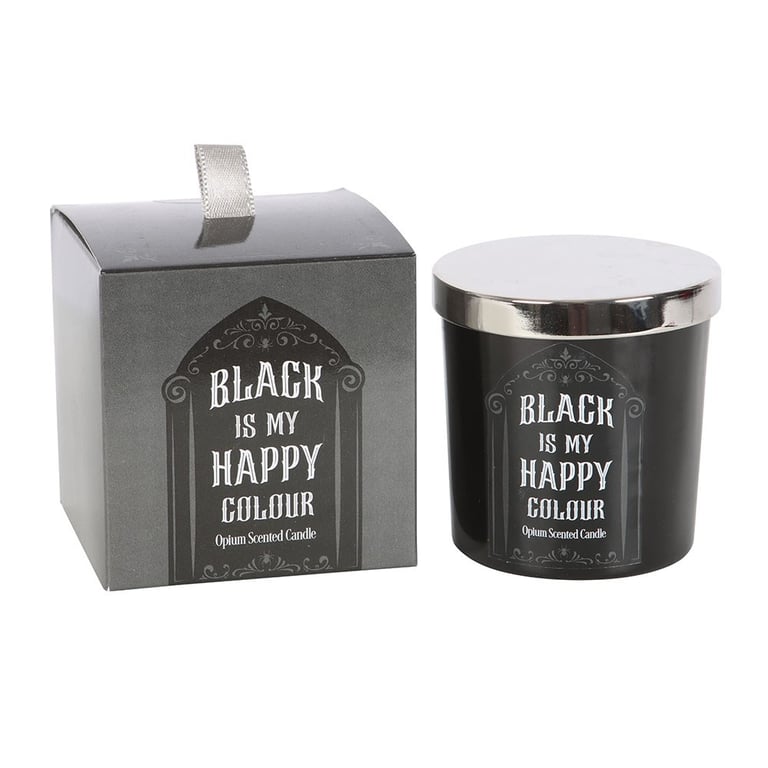 Black is My Happy Colour Opium Vegan Candle - 25hr Burn Time