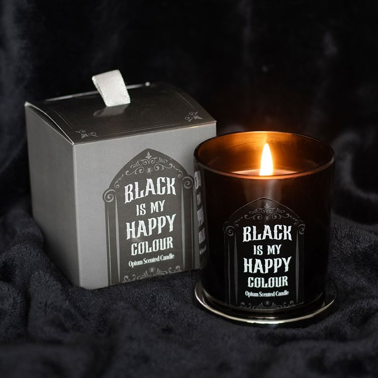 Black is My Happy Colour Opium Vegan Candle - 25hr Burn Time