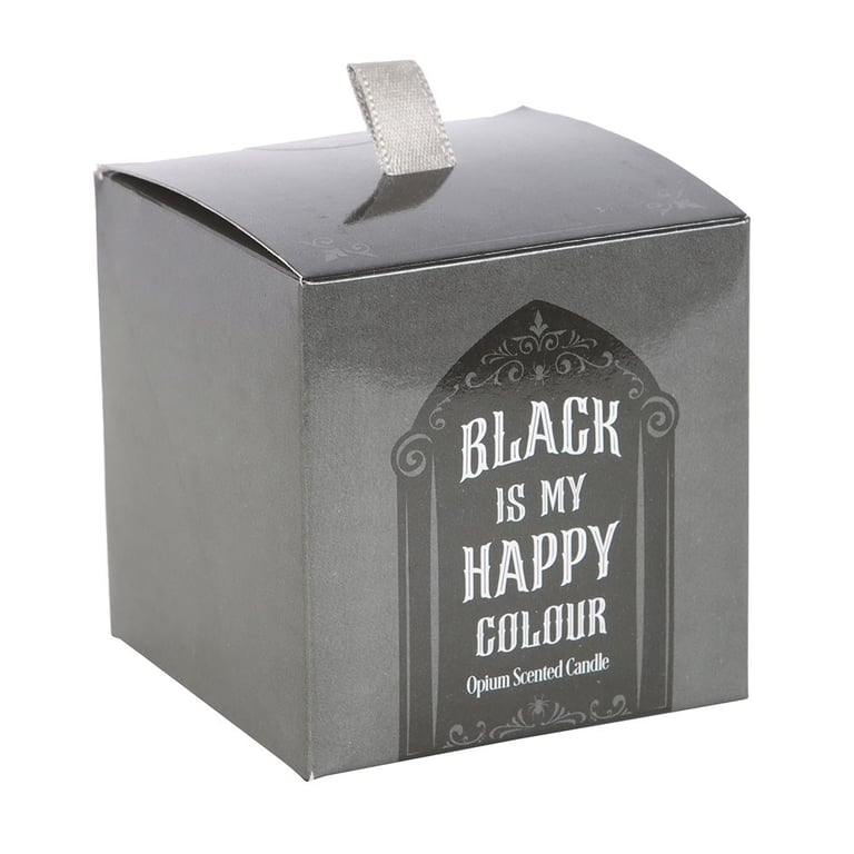 Black is My Happy Colour Opium Vegan Candle - 25hr Burn Time