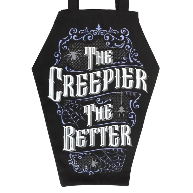 The Creepier the Better Coffin Shaped Statement Tote Bag